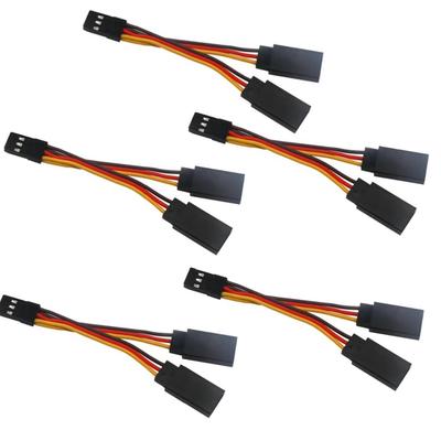 3/5 Pcs 7cm 1 To 2 Y Harness Leads Splitter Cable for JR/Futaba Style Servo Male To Female Extension Lead Wire for RC Models