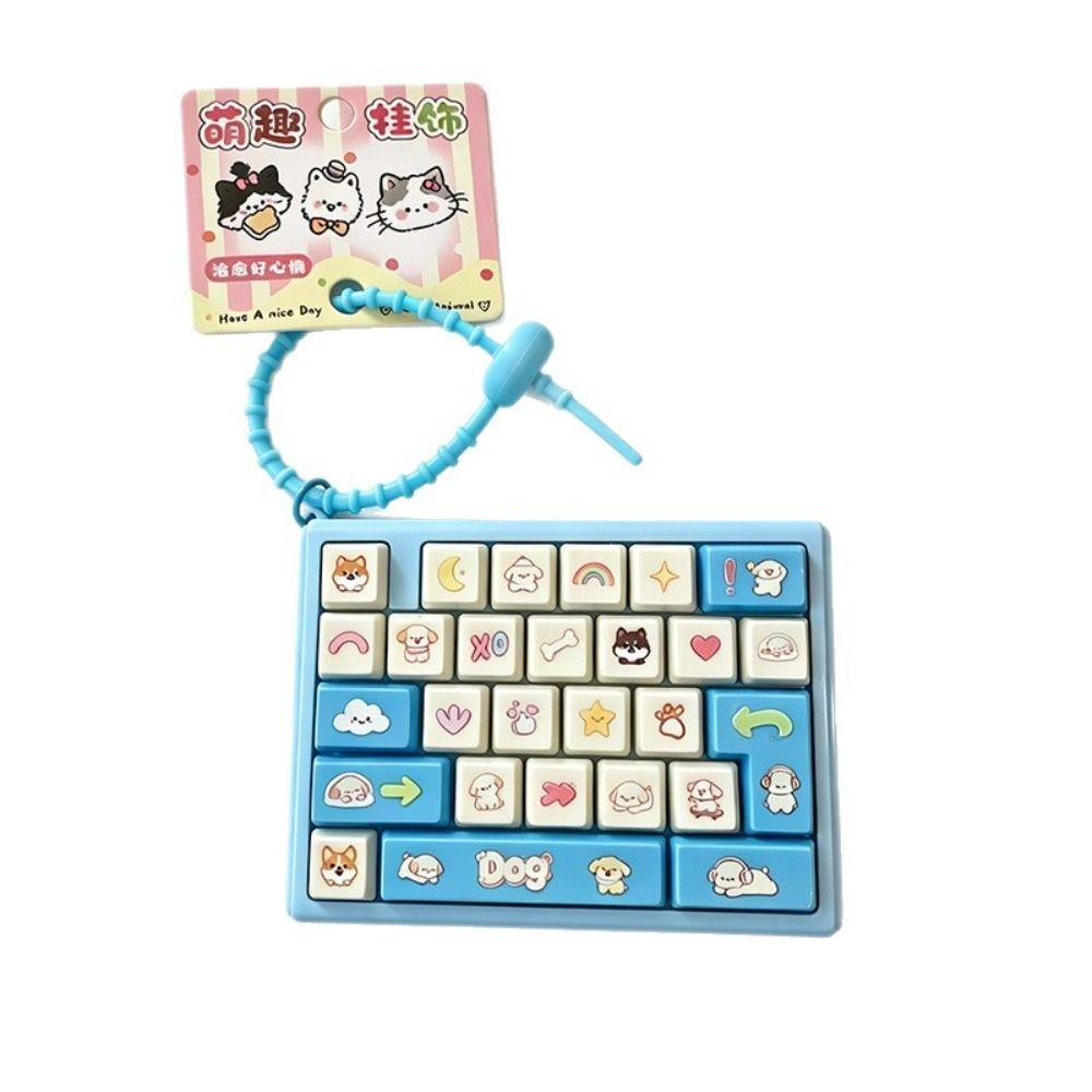 Cute Design Decompression Button Toy Creative Style Keyboard Keychain Children Use