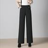 Mom's Elastic Waist Wide-Leg Pants: Straight, Thick, and Perfect for Autumn & Winter