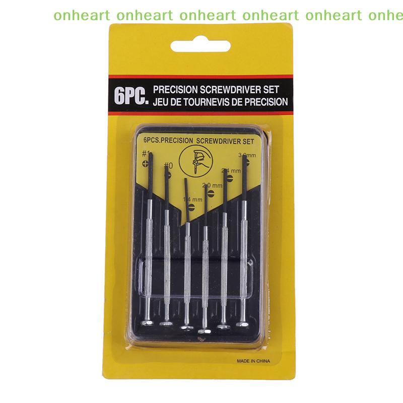[C]6Pcs Glasses Repair Screwdriver Set With Slotted  Bits Tool Steel For Watch Glasses Screw Driver Repair Tools