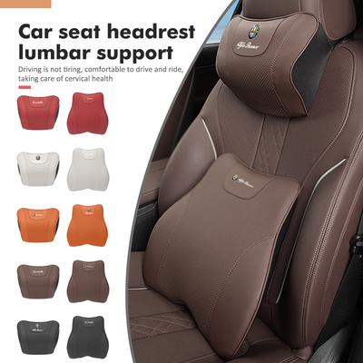 Car Headrest Lumbar Support Pad Seat Back Pillow Auto Interior Accessories For 159 Giulietta Giulia 147 Mito 156 159