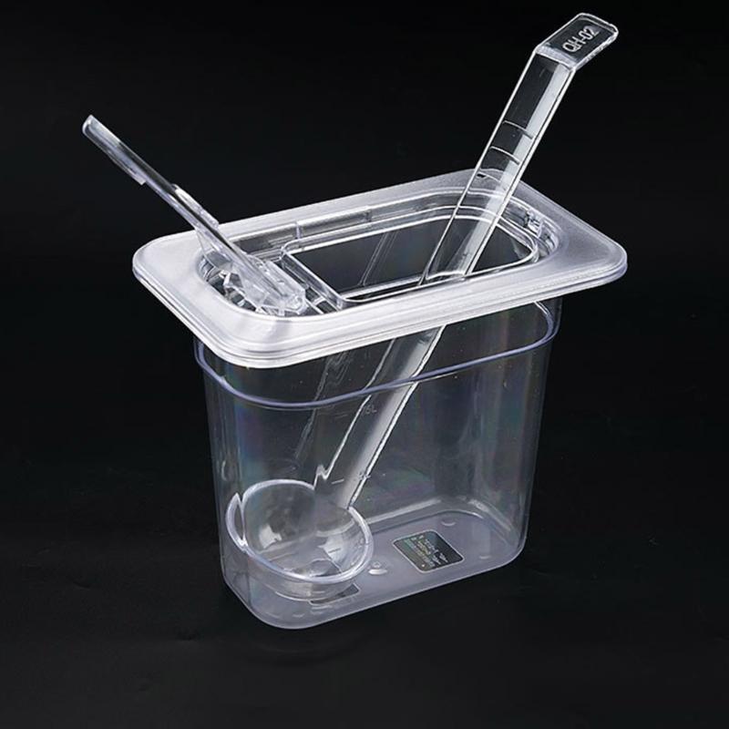 5Pcs Clear Plastic Long Handle Mini Ladles For Sauces Dressings Soup Large Capacity Party Catering Supplies