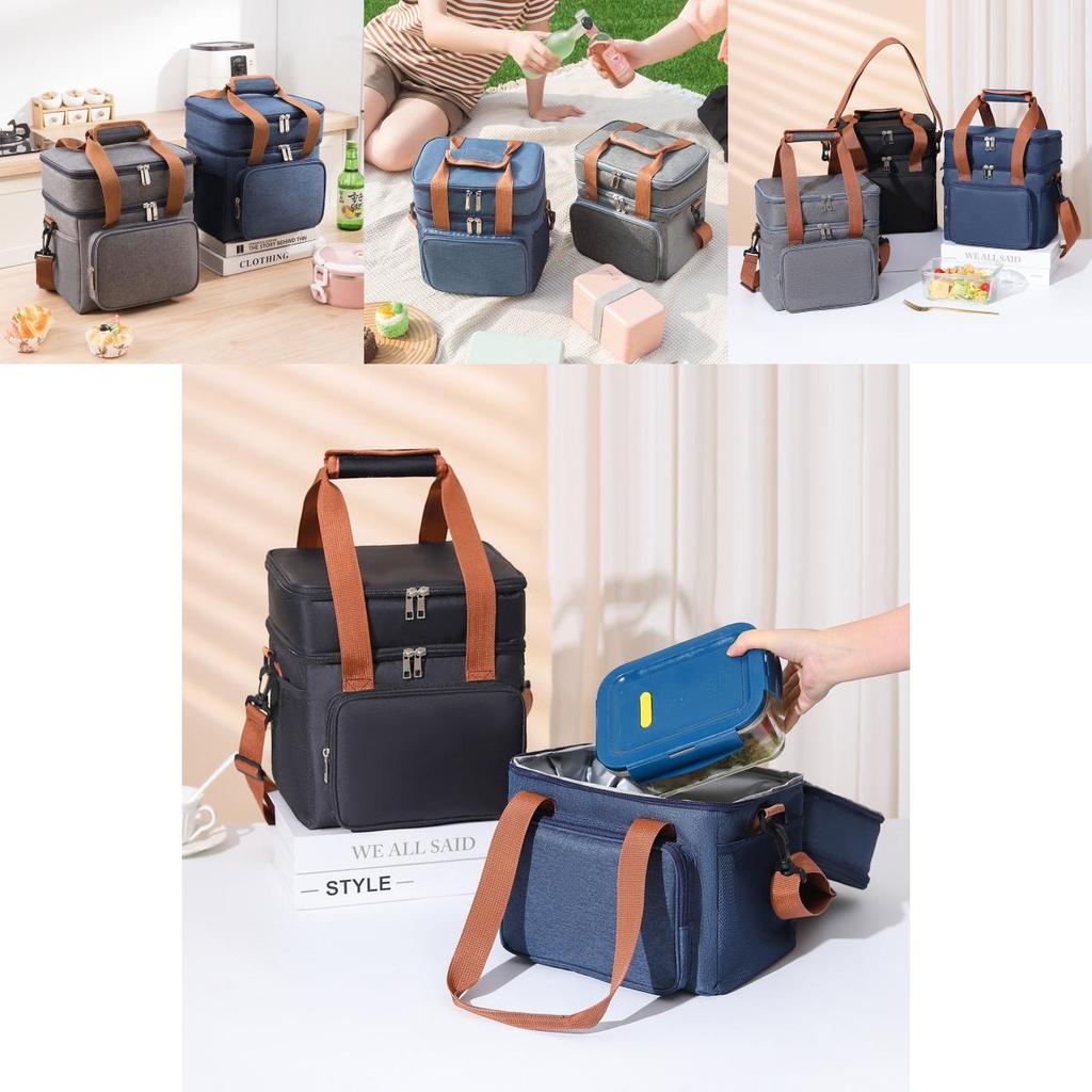 Ice Cooler Bag With Double Layer Insulation For Outdoor Picnics Travel And Food Preservation