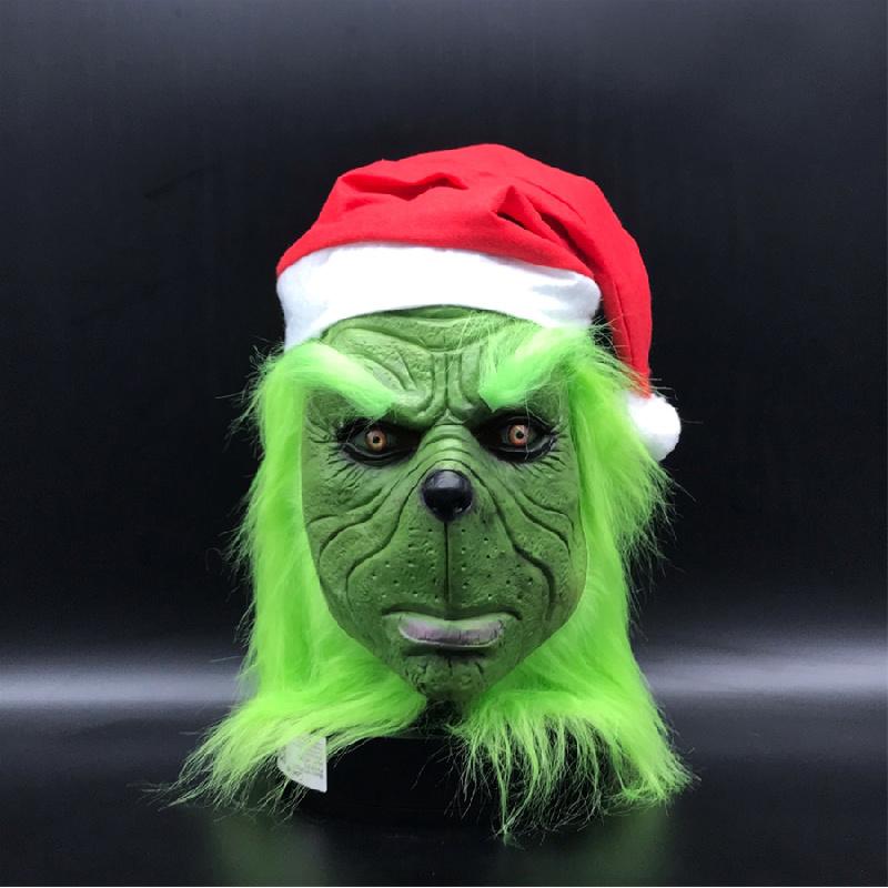 Set Costum Complet Verde (Mască + Pălărie + 2 Mănuși) - Pentru Halloween și petreceri tematice