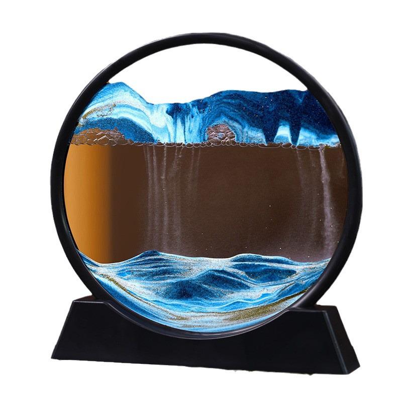 3D Quicksand Hourglass: Stereoscopic Table Ornament for Office and Home Decor