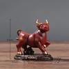 Resin Animal Bull Sculptures and Figurines Cute Home Room Office Table Decoration and Accessories Wealth Luck Feng Shui Decor