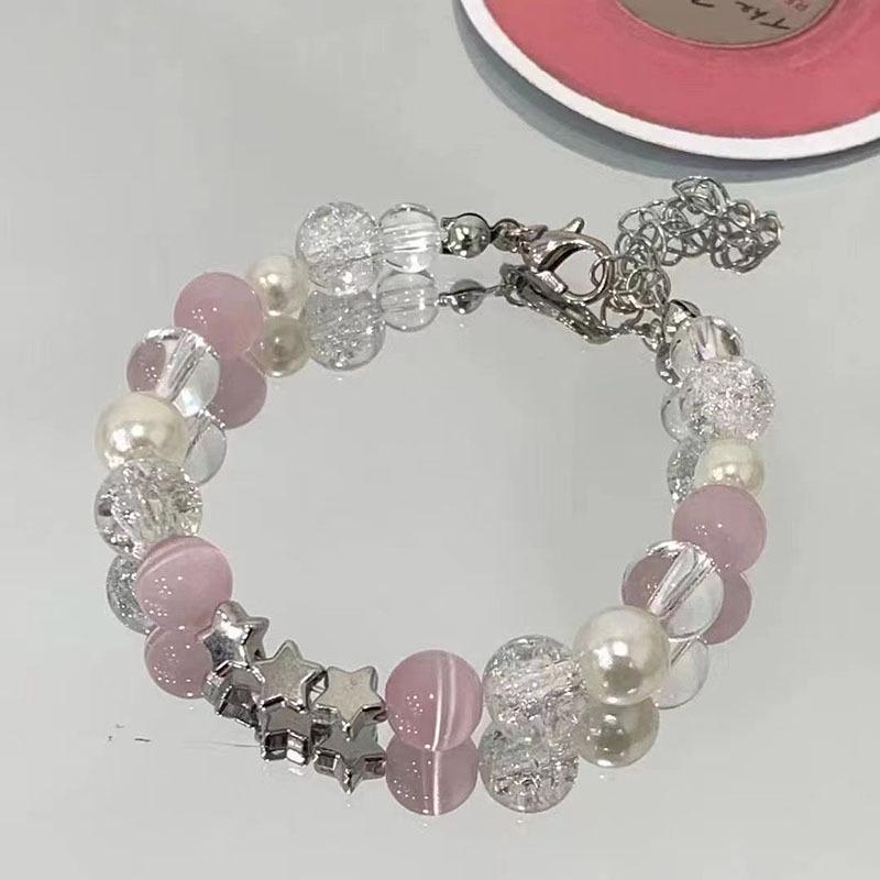 Starry Sea Star Blue Beaded Mori-Style Bracelet: Summer Women's High-End Accessory