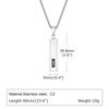 Geometric Vertical Bar Pendant Necklaces for Men Boys,Stainless Steel Necklace with 60CM Box Chain,Stylish Hiphop Jewelry Gifts