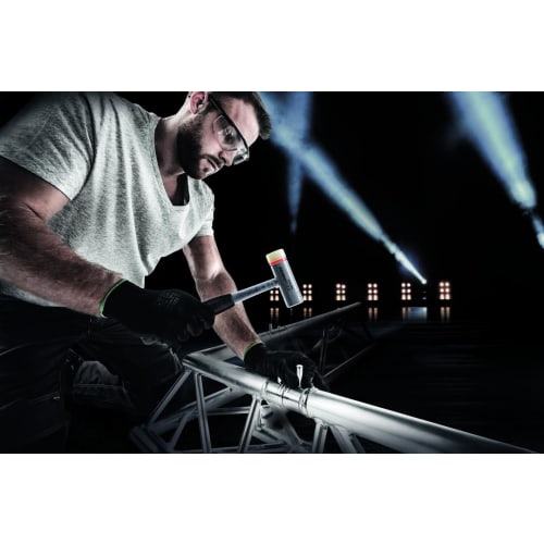 Rohmheld Halder Ferroplex Combi Hammer, Hardened Steel, White Nylon, Diameter 35, 3677.035