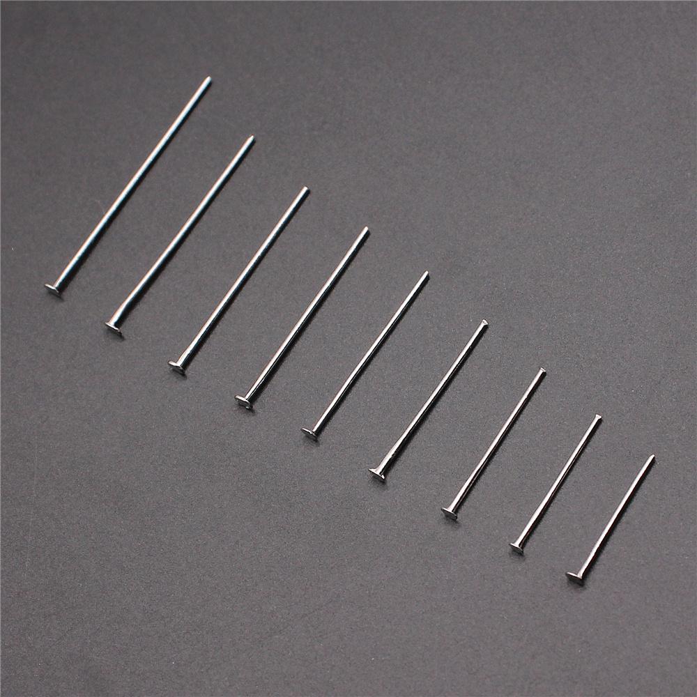 200pcs 18-35mm Flat Head Pins 4 Colors Headpins For Jewelry Making Jewelry Findings & Components
