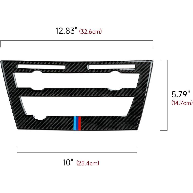 Car CD Panel Trim Center Console Cover Carbon Fiber Sticker Decal fits for BMW X5 F15 X5M F85 X6 F16 X6M F86 2014 2015 2016 2017 2018  Accessories