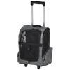 2-in-1 Pet Carrier Backpack for Dogs and Cats with Side Pockets, Telescopic Handle and Wheels, 42x25x55cm, Grey