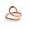 Pure Copper Coil Ring, Modern Open Shank Design, Minimalist Open Wrap Statement Ring