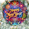 Happy New Year D Aluminum Tin Sign Premium Wall Art for Home Window Garden Bar  Office DecorIdeal FestiveDorm Decoration