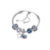 Fashion Trend Versatile Galaxy Sparkling Set 925 Silver Bracelet Women Bracelet Blue TZ0082