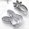 4Pcs/Set Cake Mold Rabbit Carrot Design Cookie Cutter Set Stainless Steel 430 Non-Stick Fondant Biscuit Mold