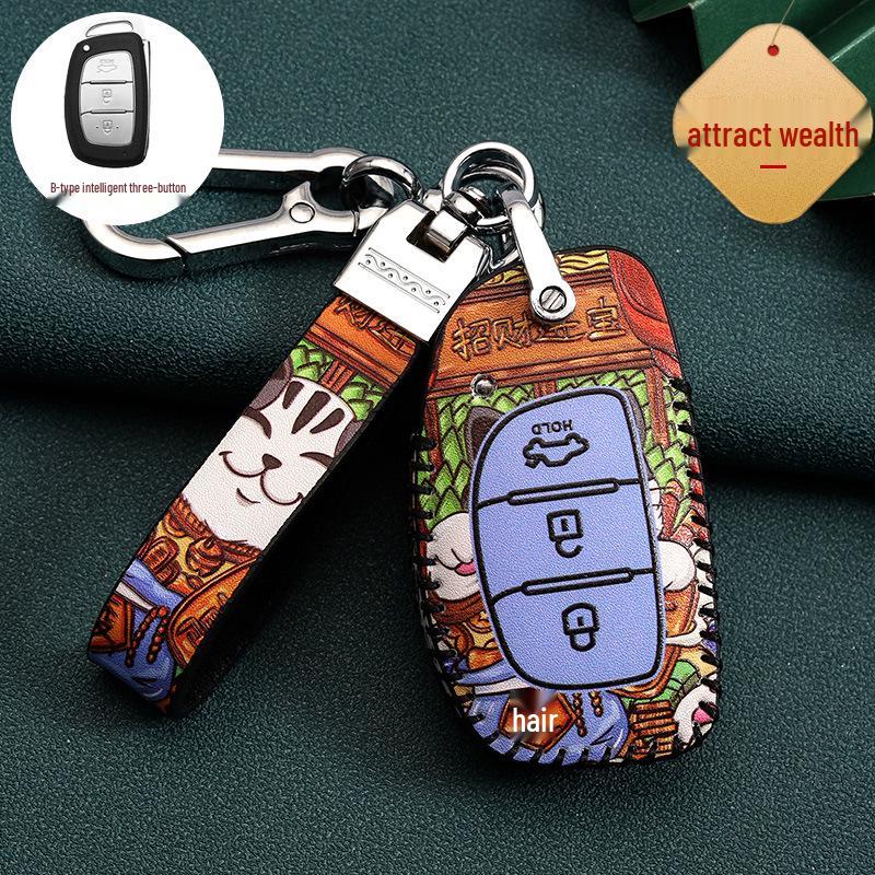 Hyundai Car Key Cover for 20 Models: Ix35, Festa, Ix25, Verna, Santa Fe, Encino, Guochao