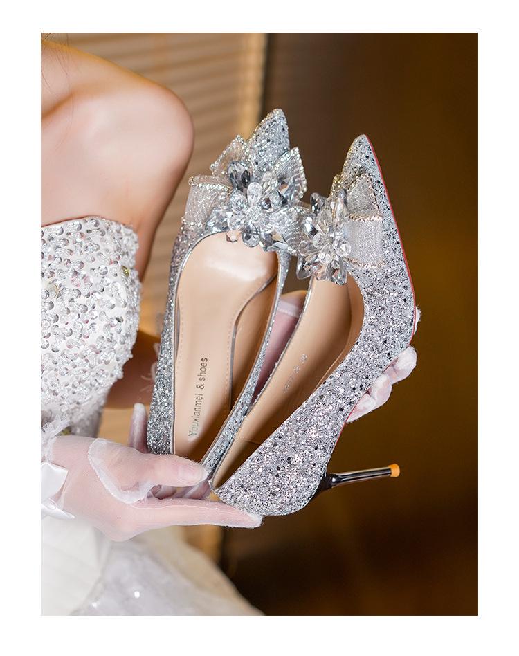 Kristall Schmetterling Brautschuhe - Bequeme Hochzeitsschuhe für Frauen