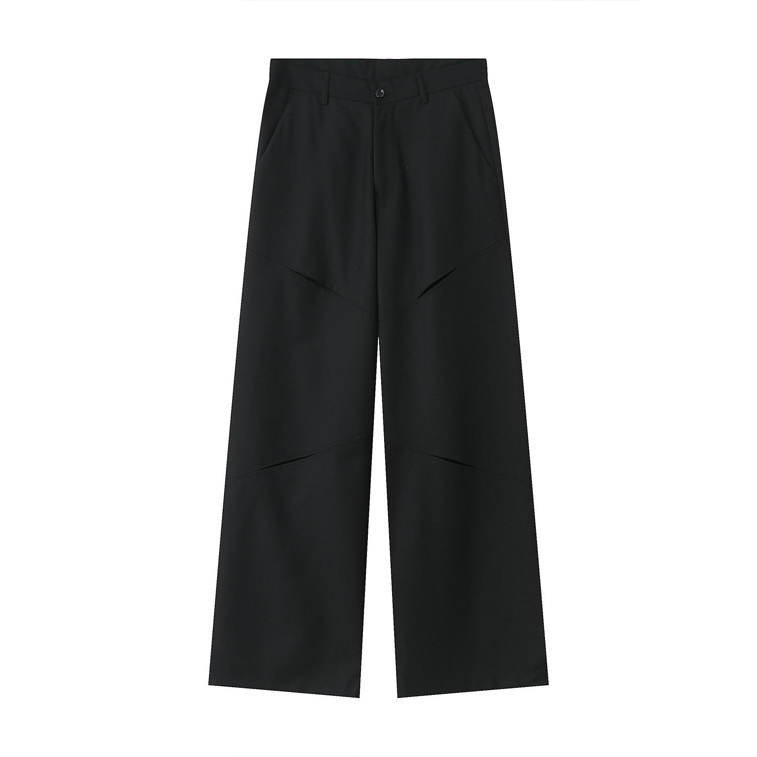 

Мужской весенний стиль, новый продукт, мужские повседневные брюки, свободные, с прямым рукавом, персонализированные модные брюки XL чёрный