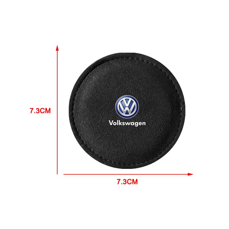Auto-Getränkehalter-Pad PU-Leder-Schlitz Rutschfeste Untersetzer-Matte Für Volkswagen Lavida POLO Tiguan Passat Golf EOS Scirocco Jetta Bora Touareg