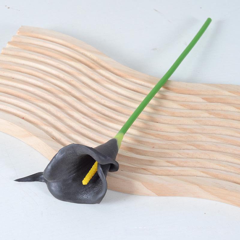 

Букет невесты из мини-каллы из искусственной кожи - свадебное украшение и реквизит для фотосъемки yellow core чёрный