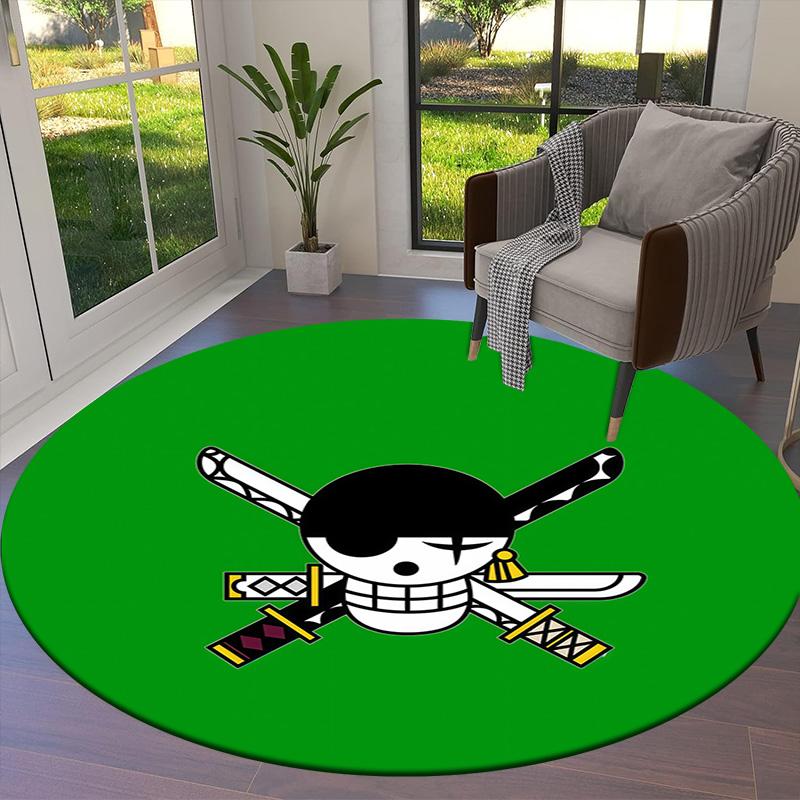 Roronoa Zoro Round Area Rug Carpet Rug For Living Room Bedroom Sofa Playroom Decor Nonslip Floor Mat