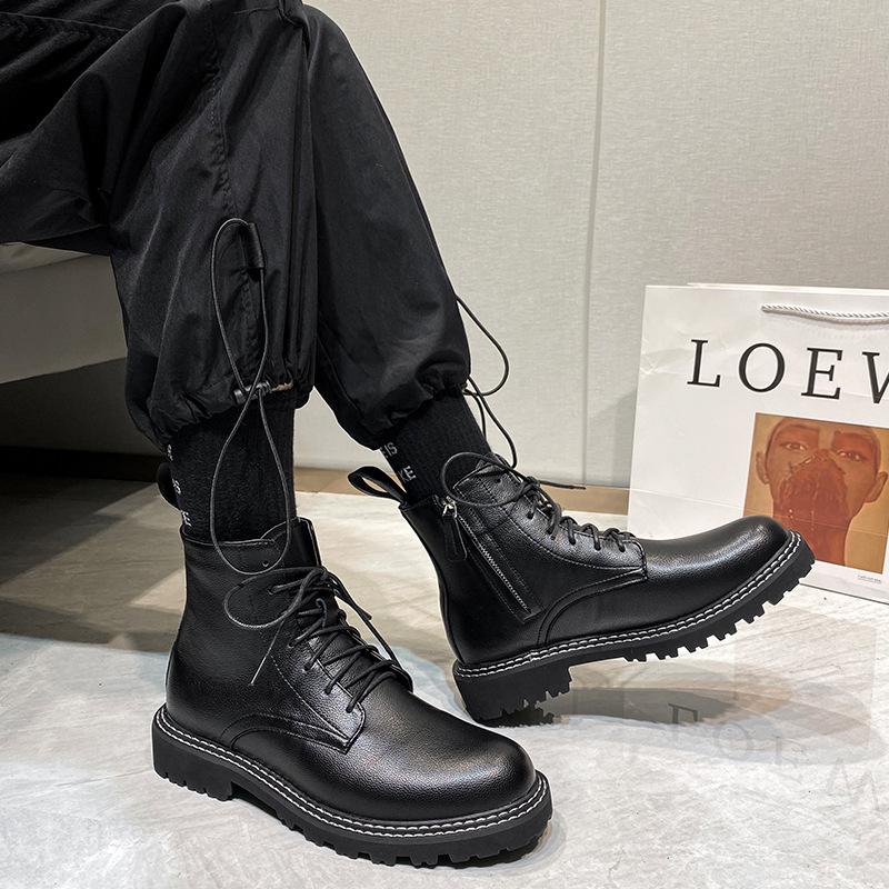 Year Zipper Martin Boots Men'S Short Boots Tooling Fleece Warm Men'S Boots M11-T
