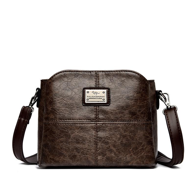 Fashionable Bucket Small Bag, Simple and Elegant Single-shoulder Crossbody Bag for Middle-aged People