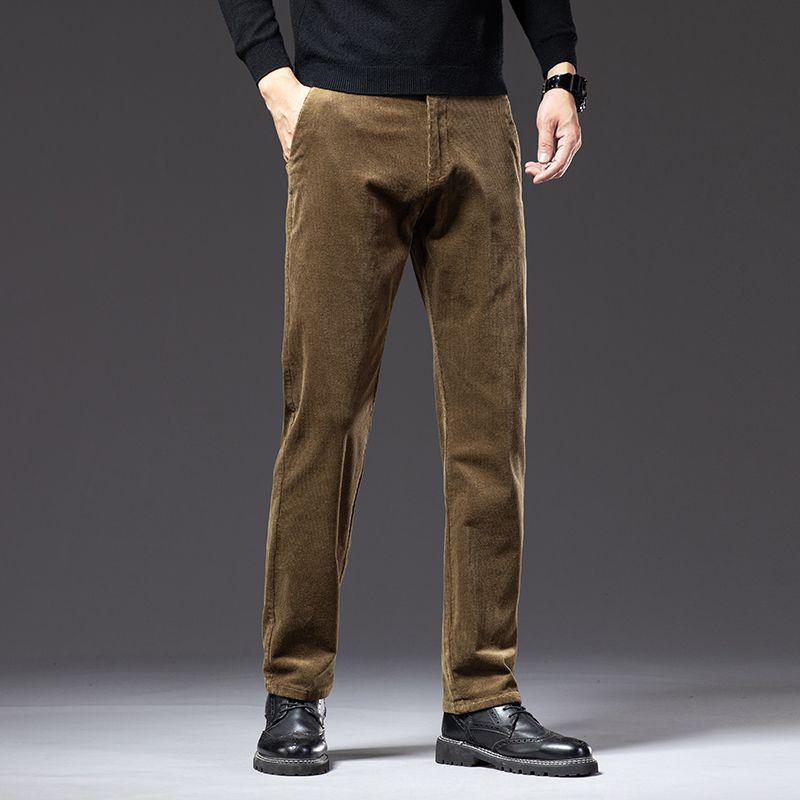 Men's Corduroy Pants - Winter and Spring Casual Straight Trousers