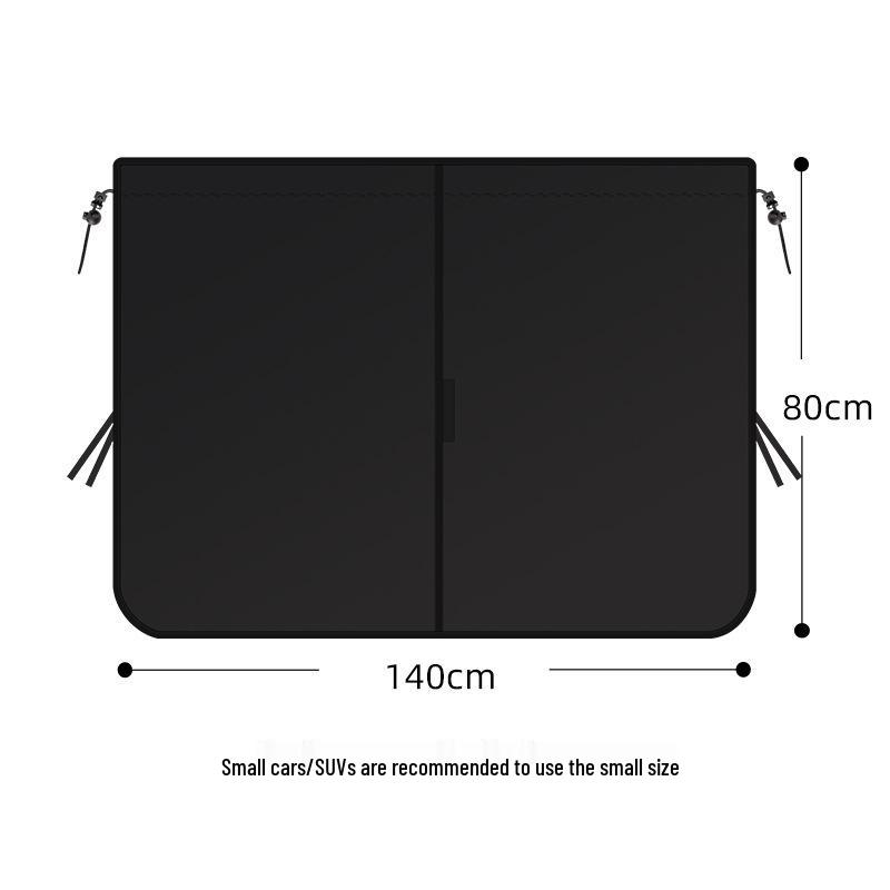 

Car Sunshade Heat Insulation & Privacy Blackout Window Curtains Black Single-layer Polyester