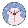 Cartoon Quartz Wall Clock Cute Animals Hanging Wall Clock Living Room Children's Room Kindergarten Decoration Loudspeaker Mute