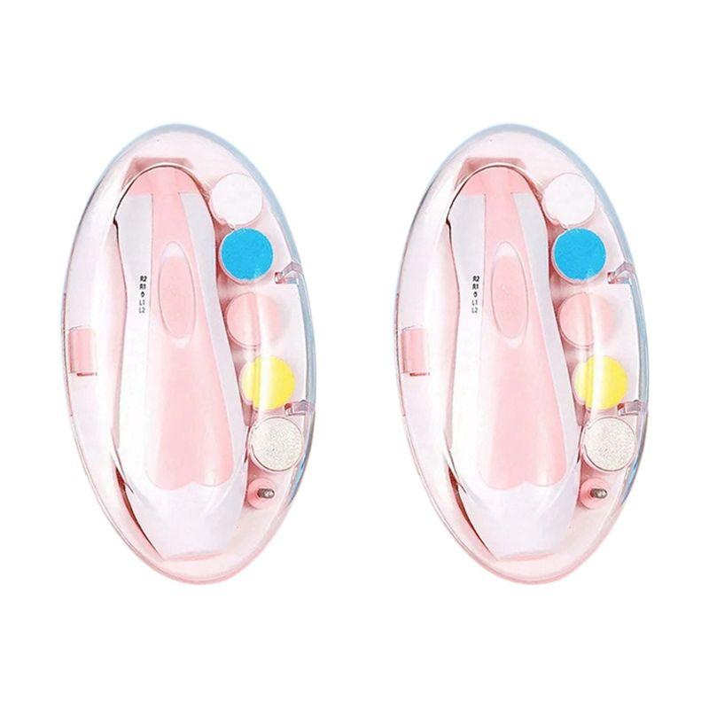 M-Modern-2Pcs Nail Polisher Electric Nail Polisher Nursing Nail Clipper Nail Polisher, Without Battery