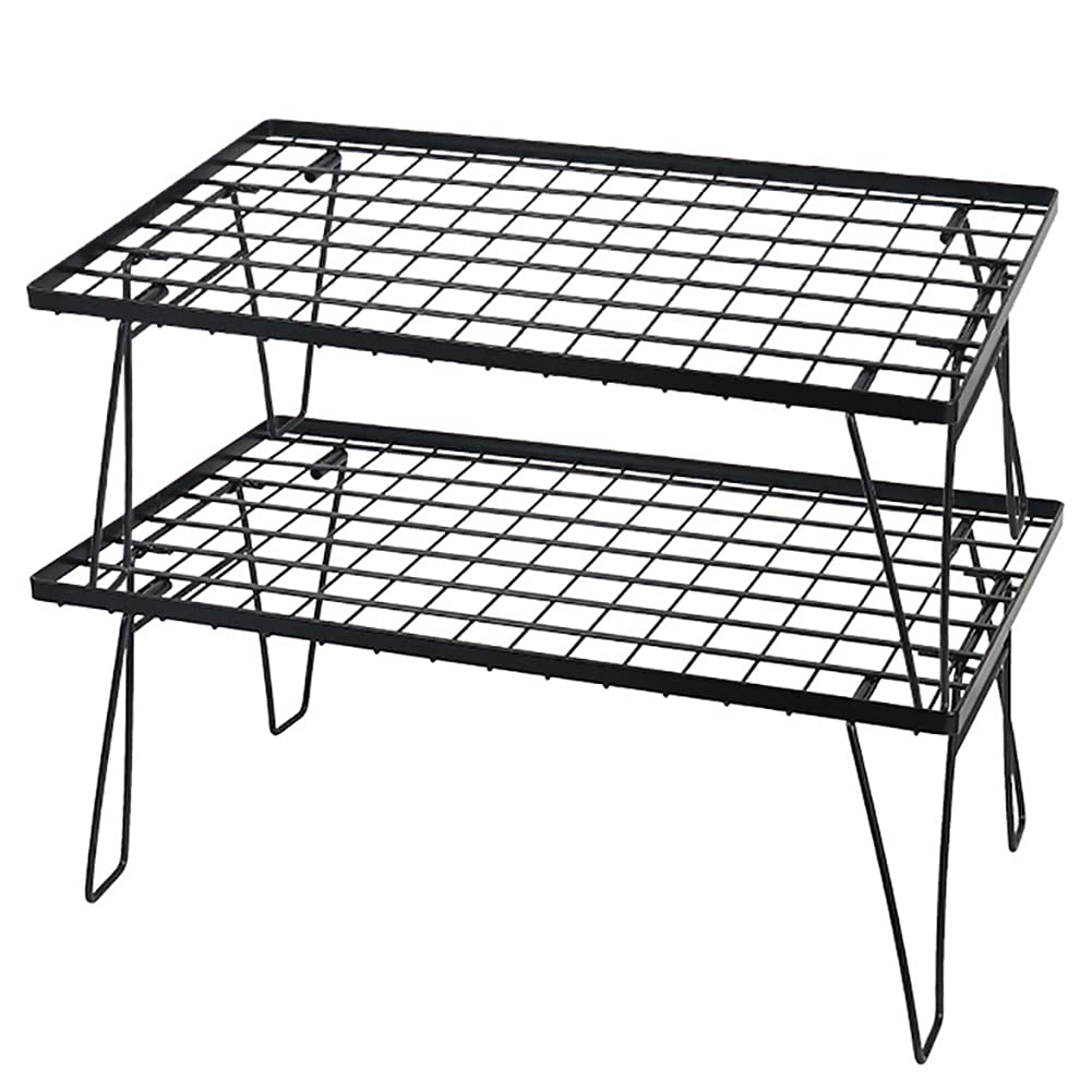 

Sapphire Field Rack Outdoor Table Folding Rack Mesh Camping Equipment Goods Cooking Table Folding Low Table Mini Table Compact 35 x 60 x 24 cm