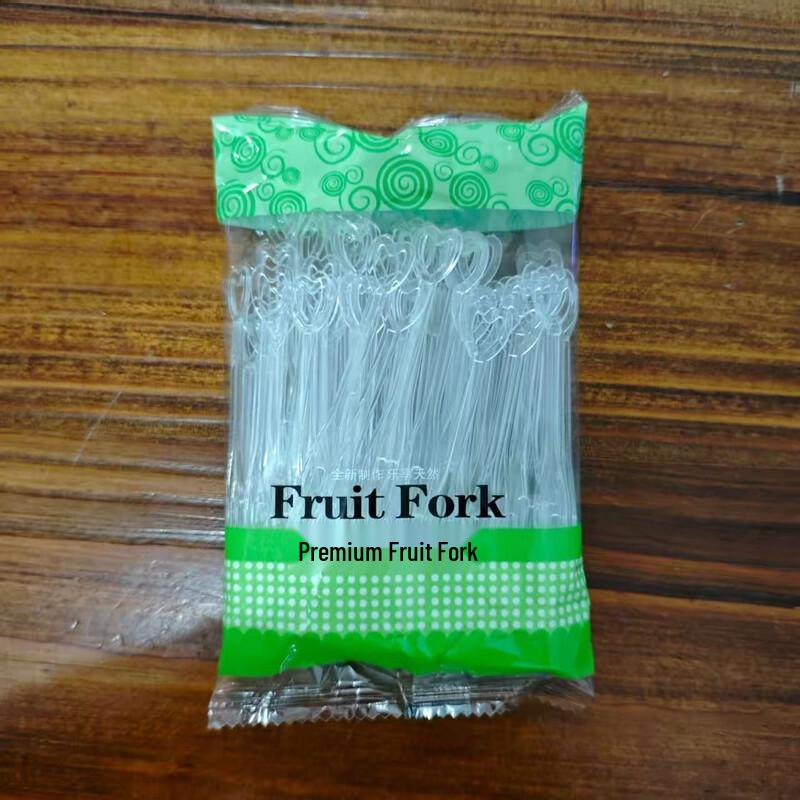 Disposable Heart-Shaped Plastic Fruit Forks