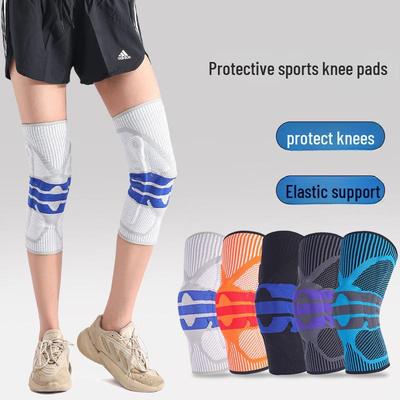 Atmungsaktive gestrickte Silikon-Knieschoner für Outdoor-Sportarten: Laufen, Basketball, Radfahren