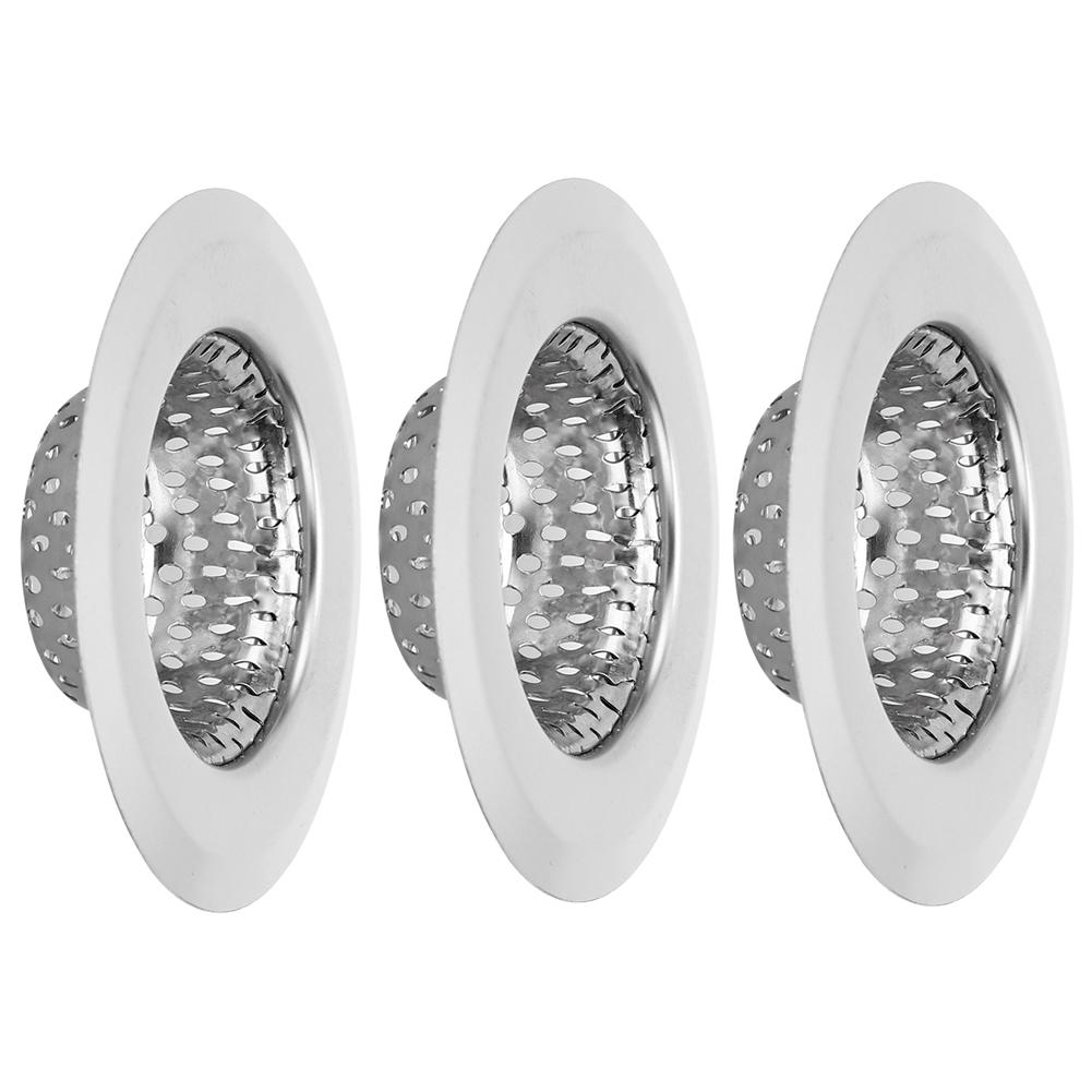 3Pcs Stainless Steel Kitchen Sink Filter Bathroom Sewer Filter Portable StrainersSmall