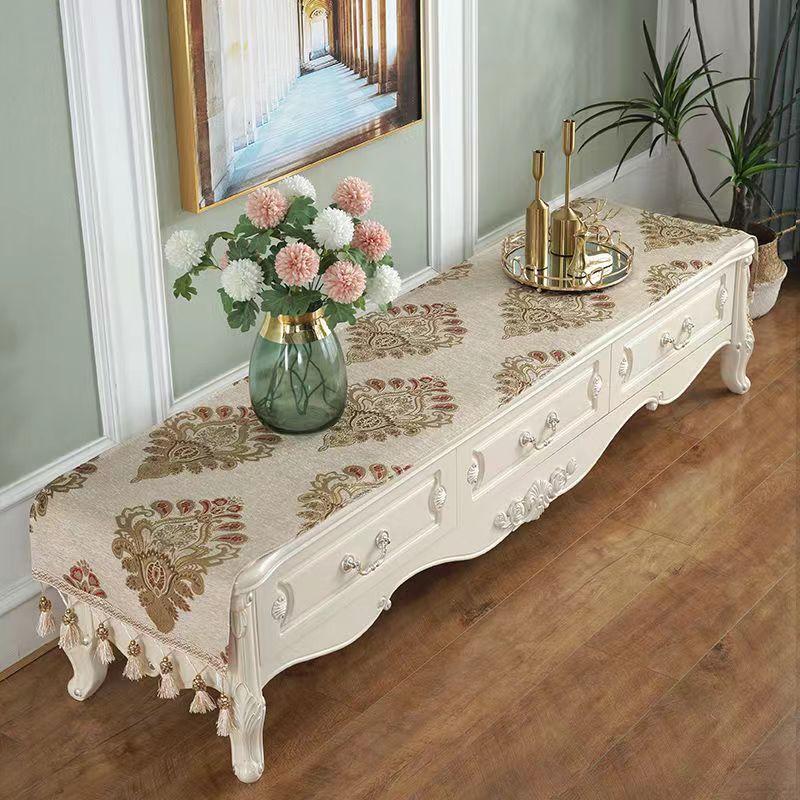 

European Table Runner Luxury Silk Jacquard Table Runners Decorative Bed Runner Classic Table Flag Living Room Hotel 40x180cm