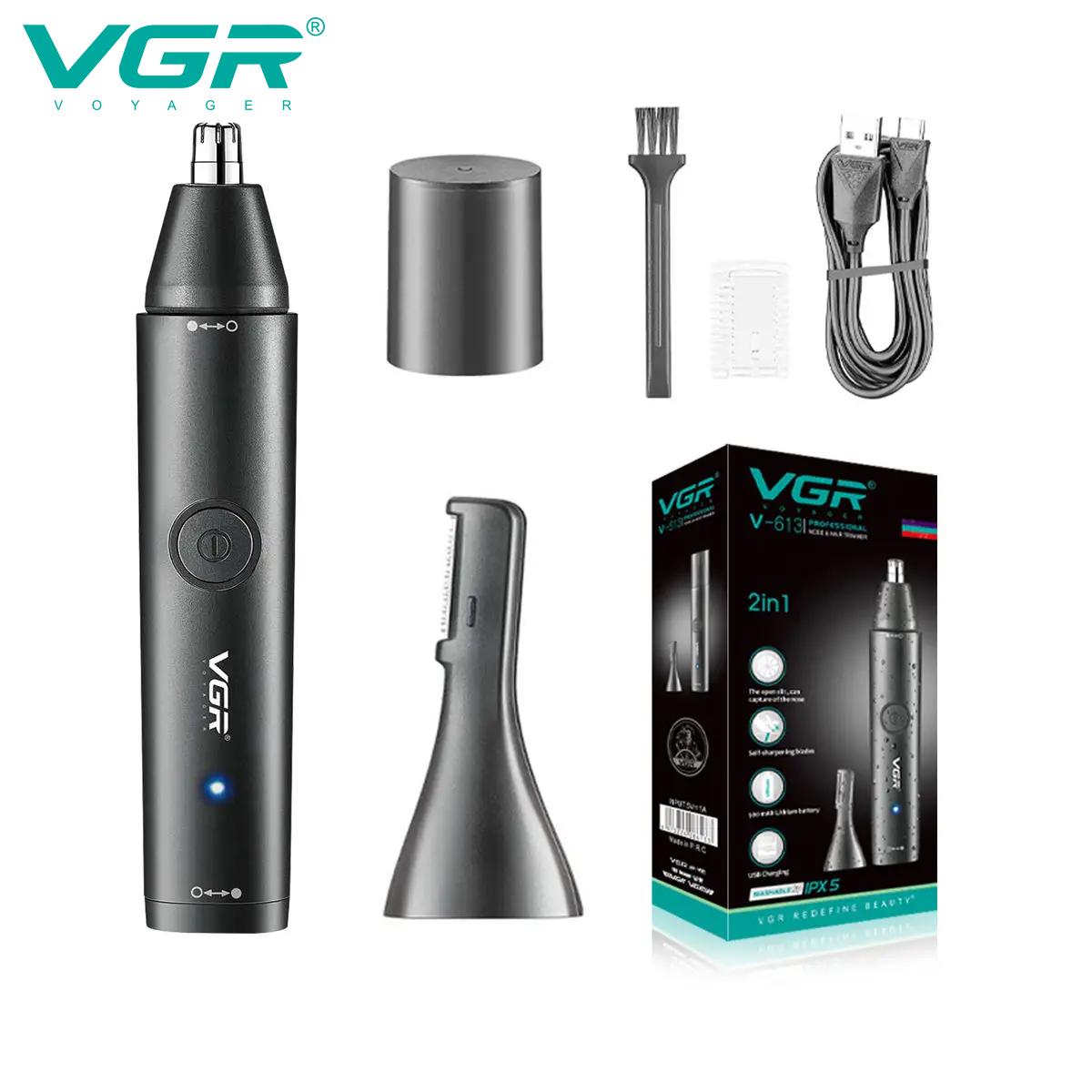 

VGR 2in1 IPX 5 Waterproof Hair Removal Nose Hair Trimmer for Men&Women Grooming Beard Electric Ear Cleaner Eyebrow Trimmer for Face Body Rechargeable чёрный