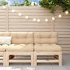VidaXL Garden Center Sofas 2 Pcs, Seats with Backrest, Patio Backyard Balcony Outdoor Terrace Furniture, Wood 825639