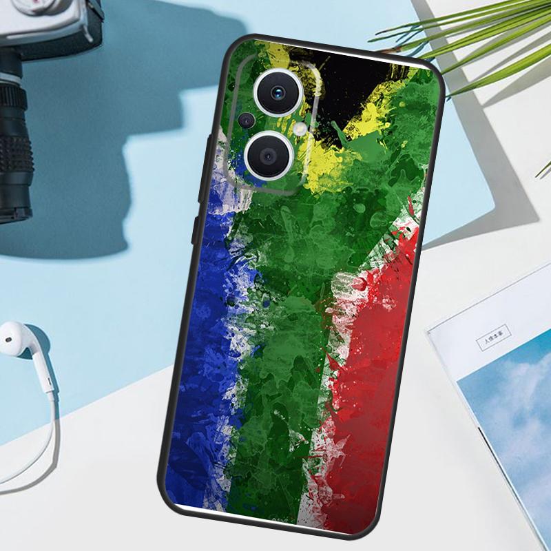 South Africa Flag Cover For OPPO Reno 14 F 13F 12F 11F 10 11 12 13 Pro 7 8 Lite OPPO Find X9 X5 X6 X8 Pro Case