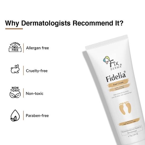 Fixderma 5% kwasu mlekowego, 15% mocznika, nawilża i koi stopy, naprawa pięt, bez parabenów i siarczanów, wszystkie rodzaje skóry 75 g