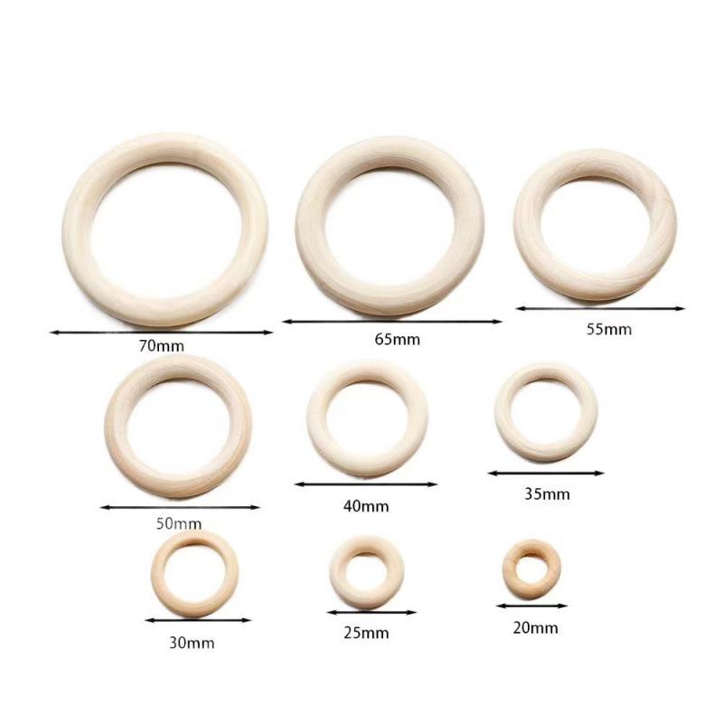 Natural Wooden Ring Loop for DIY Jewelry and Decorative Hanging