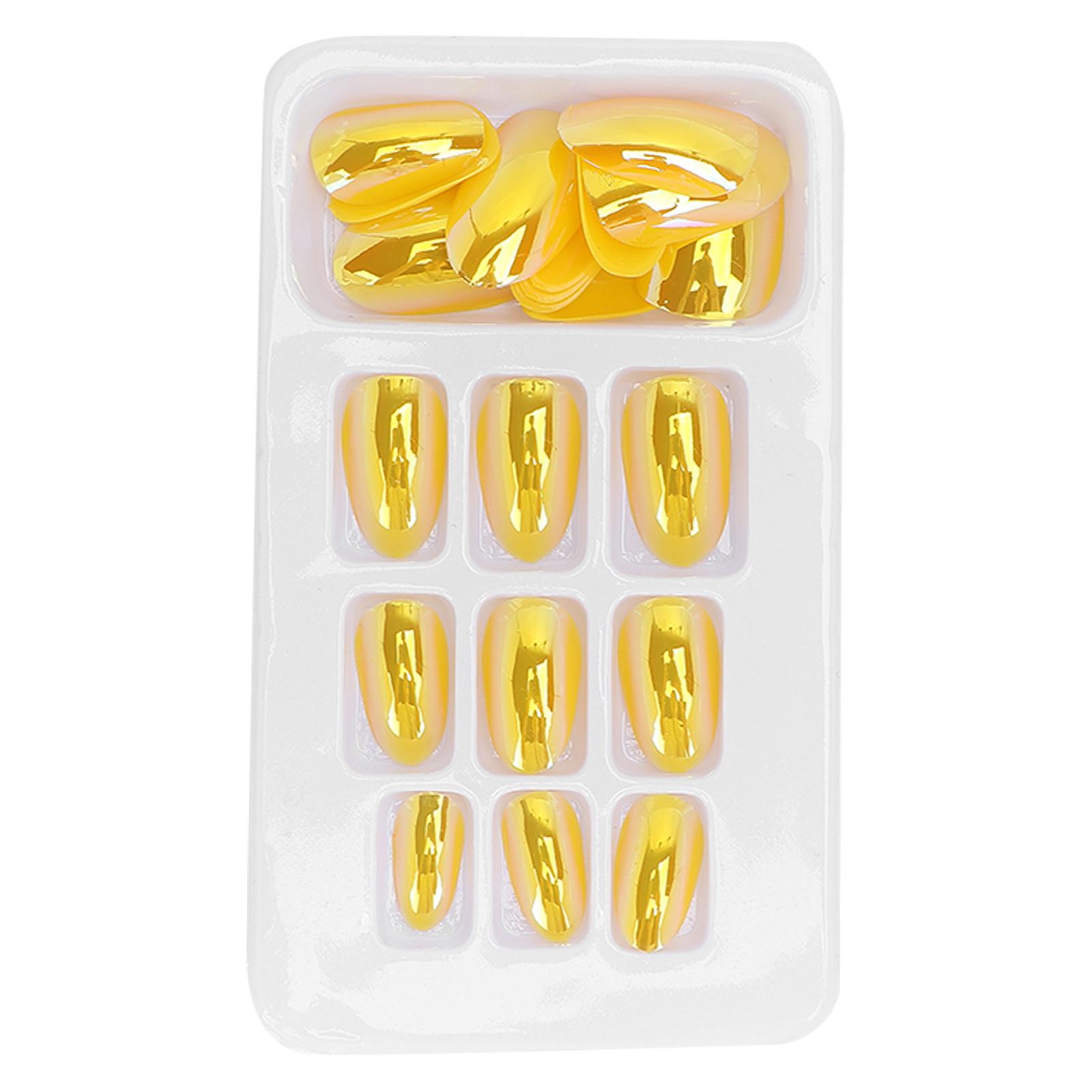 

24 шт. Накладные ногти Коффин Длинные Накладные Блестящие Французские Балерина Искусственные Типсы для Женщин Салоны Маникюра