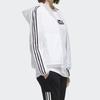 Adidas Three-Stripe Sports Hooded Jacket Women Outerwear White FM9257