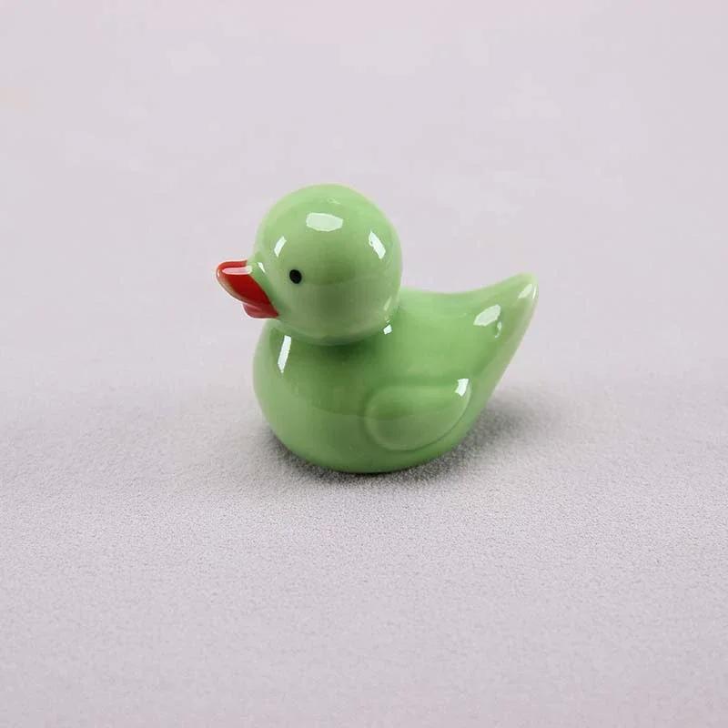 1-4pcs Funny Duck Ceramic Crafts Chopstick Shelf Cute Healing Series Office Decompression Ceramic Duck Ornament For Home
