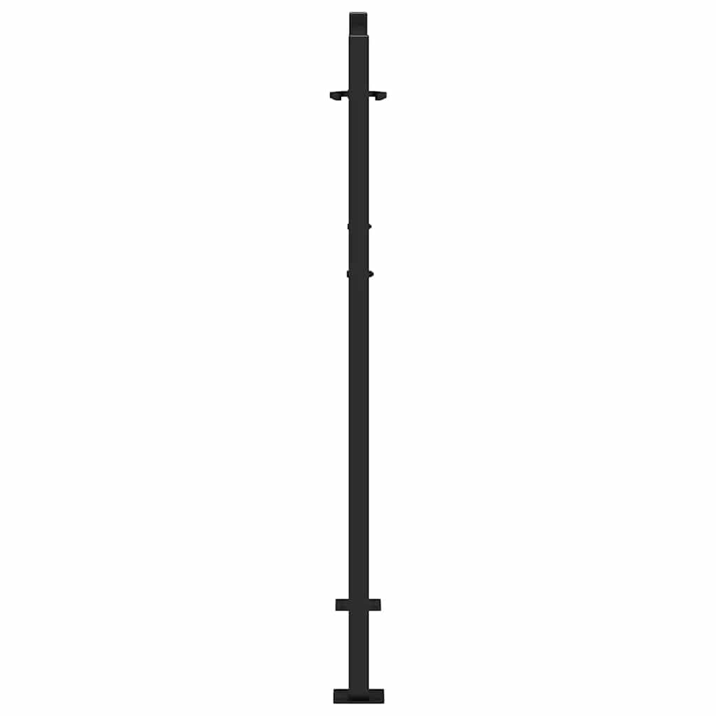 Garden Gate Black 100 x 125 cm Steel Sheet Design