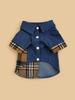 Honden kleding voor kleine honden Kostuum Jean Puppy met Hondje Plaid Huisdier Kleding Zachte Kleding Outfit