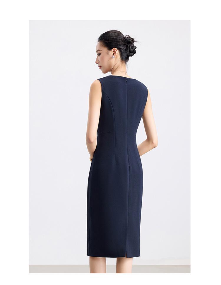 Women's 2025 Sleeveless Slim Fit Mid-Length Professional Dress