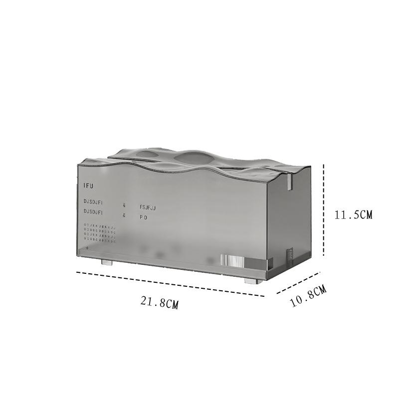 Desktop Tissue Box New Living Room High-end Light Luxury Elastic Support Paper Storage Bedroom Bedside Artistic Spring Paper Box