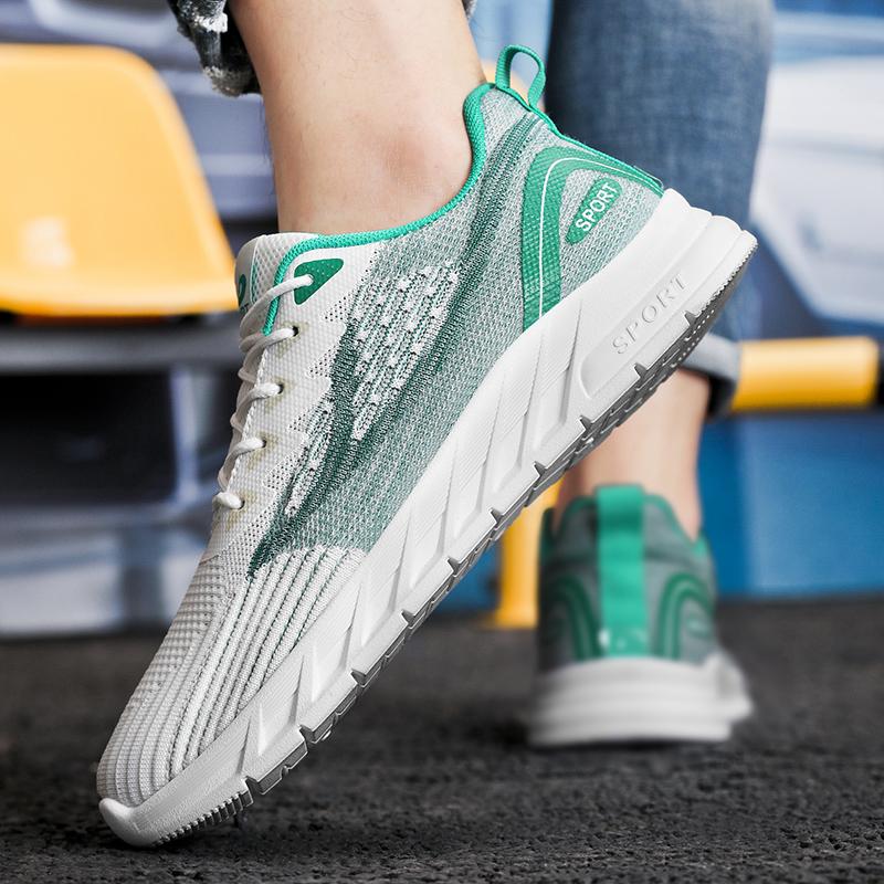 TUINANLE Men Sports Shoes Breathable Mesh Platform Sneakers Mixed Color Casual Running Shoes